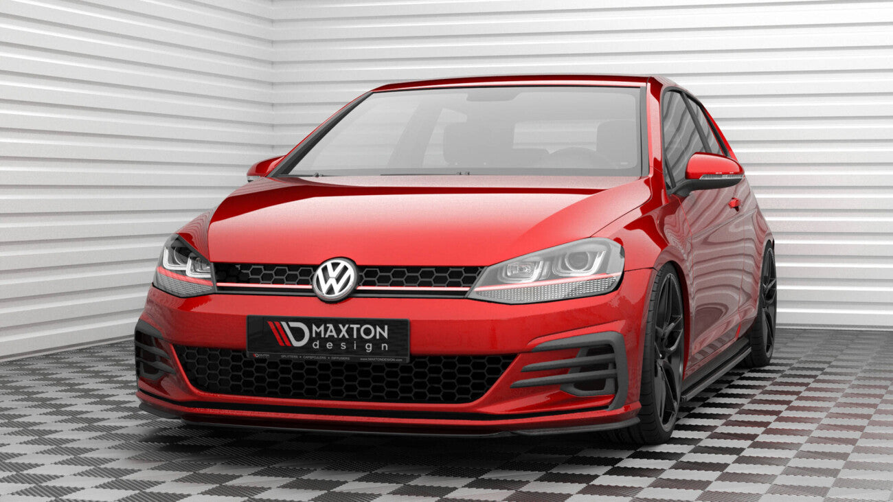 Cup Spoilerlippe Front Ansatz V.5 für Volkswagen Golf GTI Mk7 Facelift   Maxton Design