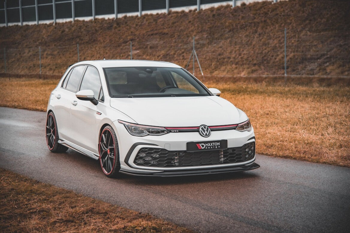 Cup Spoilerlippe Front Ansatz V.5 für VW Golf 8 GTI   Maxton Design