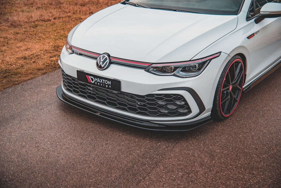 Cup Spoilerlippe Front Ansatz V.5 für VW Golf 8 GTI   Maxton Design