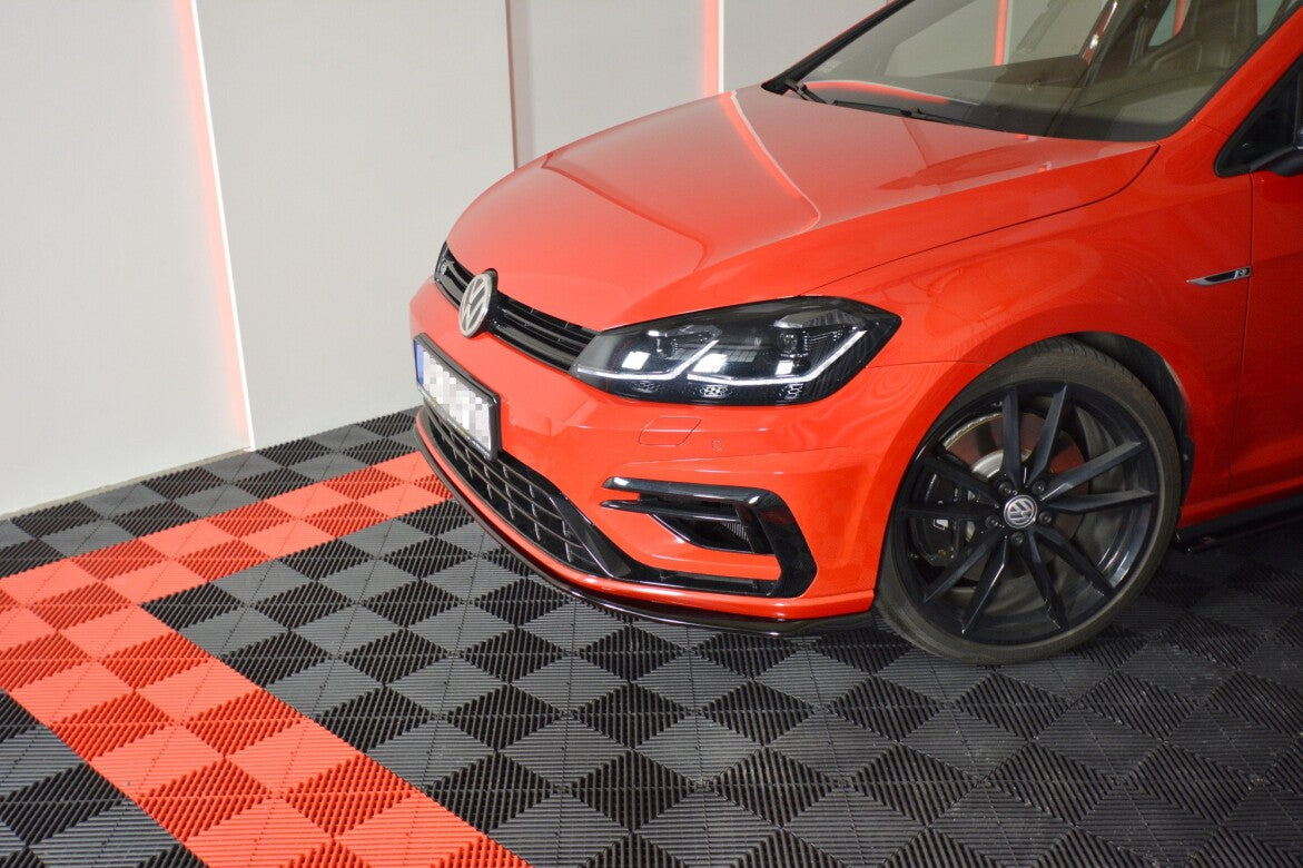 Cup Spoilerlippe Front Ansatz V.7 für VW GOLF 7 R / R-Line FACELIFT   Maxton Design