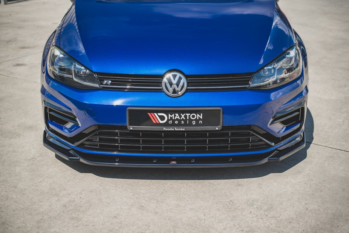 Cup Spoilerlippe Front Ansatz V.9 für VW Golf 7 R/ R-Line FL   Maxton Design