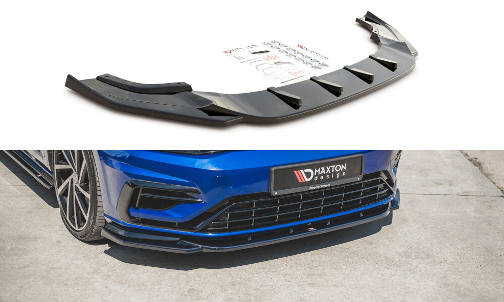 Cup Spoilerlippe Front Ansatz V.9 für VW Golf 7 R/ R-Line FL   Maxton Design