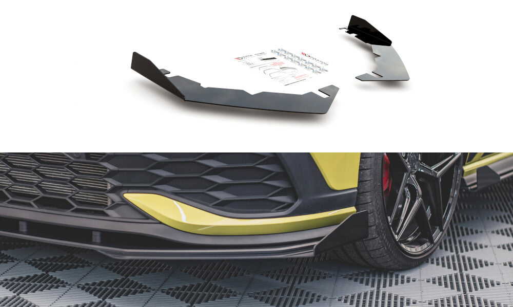 Front Stoßstangen Flaps für VW Golf 8 GTI Clubsport   Maxton Design
