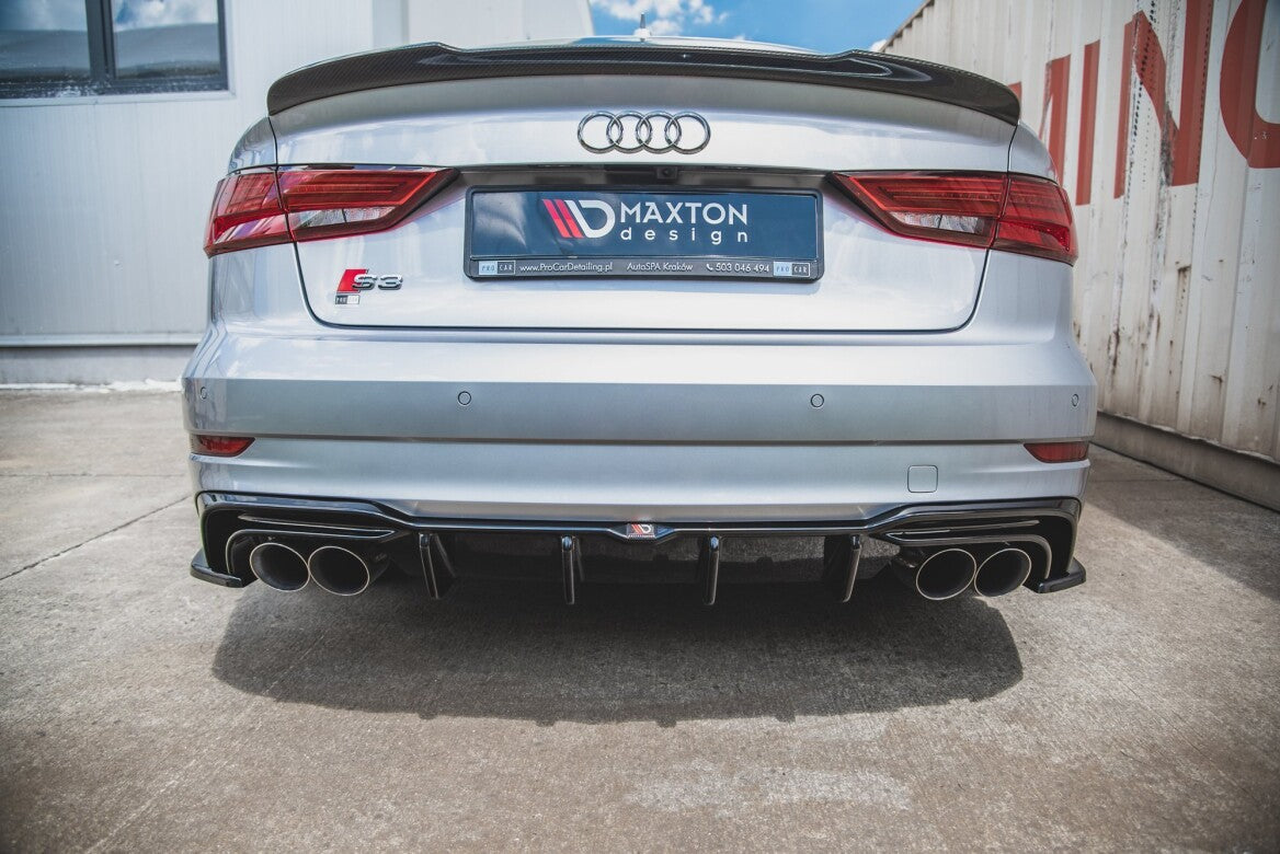 Heck Ansatz Diffusor für Audi S3 Limousine 8V Facelift   Maxton Design