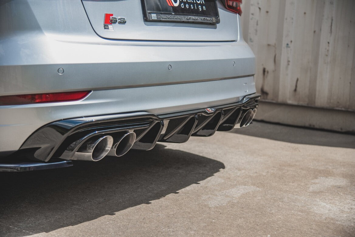 Heck Ansatz Diffusor für Audi S3 Limousine 8V Facelift   Maxton Design