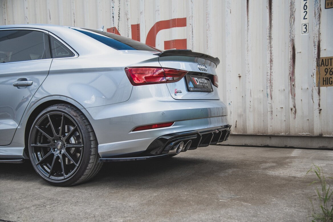 Heck Ansatz Diffusor für Audi S3 Limousine 8V Facelift   Maxton Design