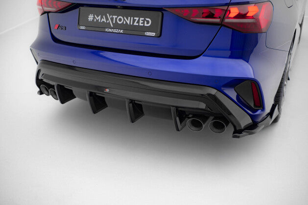 Heck Ansatz Diffusor für Audi S3 Limousine 8Y Facelift   Maxton Design