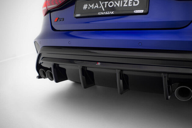 Heck Ansatz Diffusor für Audi S3 Limousine 8Y Facelift   Maxton Design