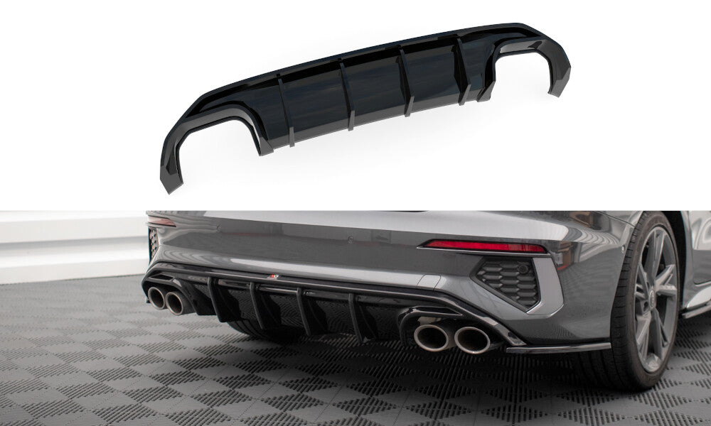 Heck Ansatz Diffusor für Audi S3 Limousine 8Y   Maxton Design