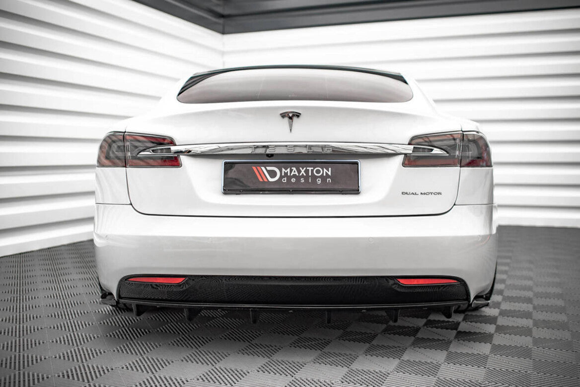 Heck Ansatz Diffusor für Tesla Model S FL   Maxton Design