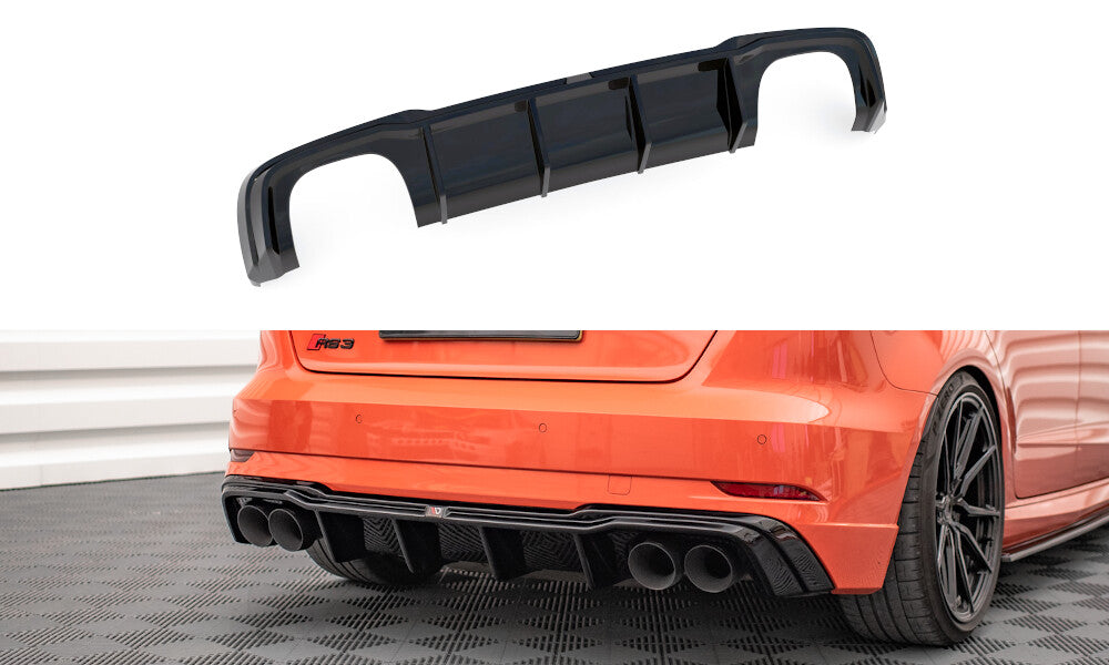 Heck Ansatz Diffusor V.2 für Audi RS3 8V Facelift   Maxton Design