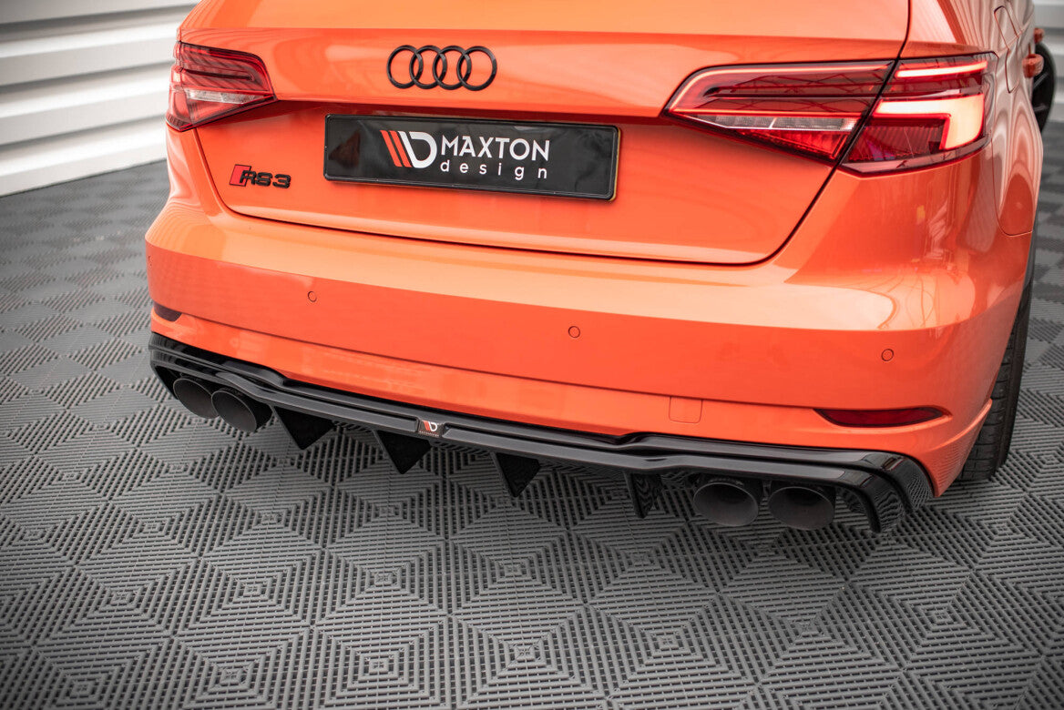 Heck Ansatz Diffusor V.2 für Audi RS3 8V Facelift   Maxton Design