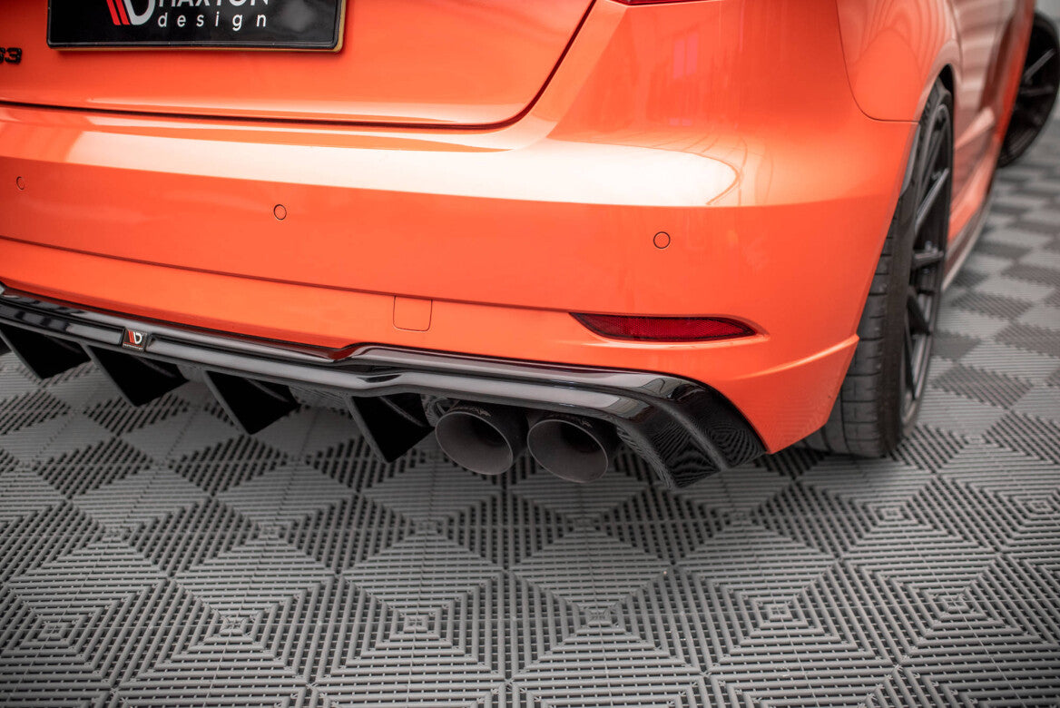 Heck Ansatz Diffusor V.2 für Audi RS3 8V Facelift   Maxton Design