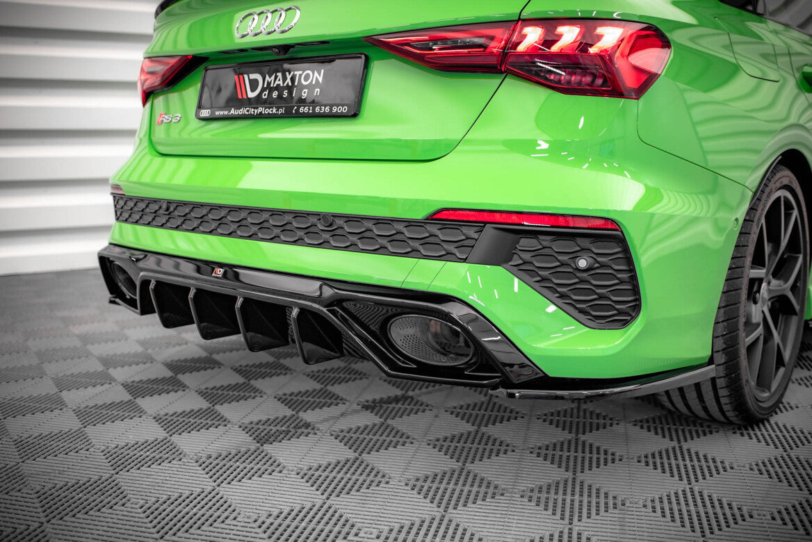 Heck Ansatz Flaps Diffusor für Audi RS3 Limousine 8Y   Maxton Design