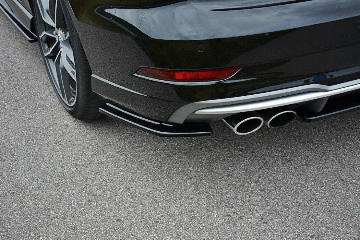 Heck Ansatz Flaps Diffusor für Audi S3 / A3 S-Line 8V FL Limousine   Maxton Design