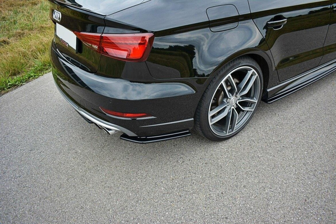 Heck Ansatz Flaps Diffusor für Audi S3 / A3 S-Line 8V FL Limousine   Maxton Design