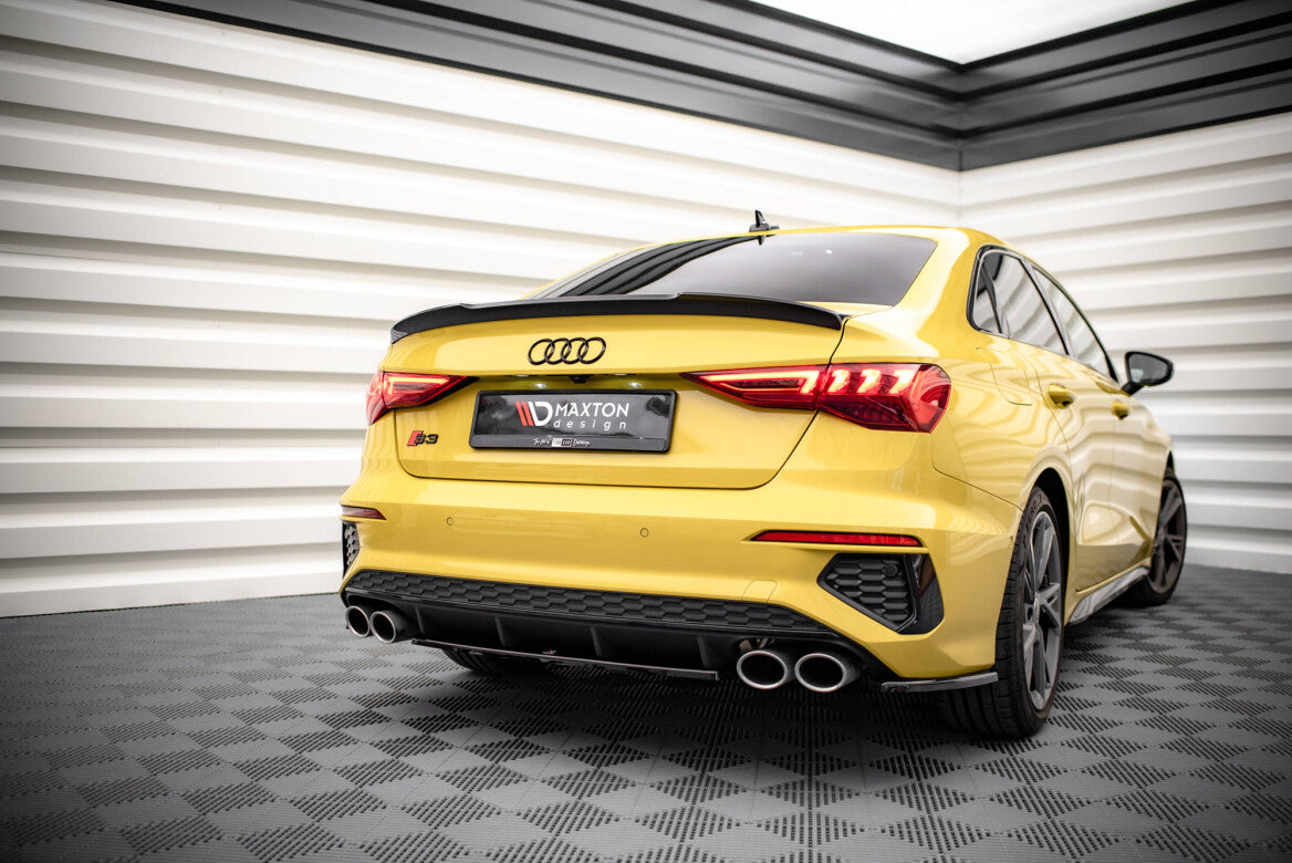 Heck Ansatz Flaps Diffusor für Audi S3 Limousine 8Y   Maxton Design