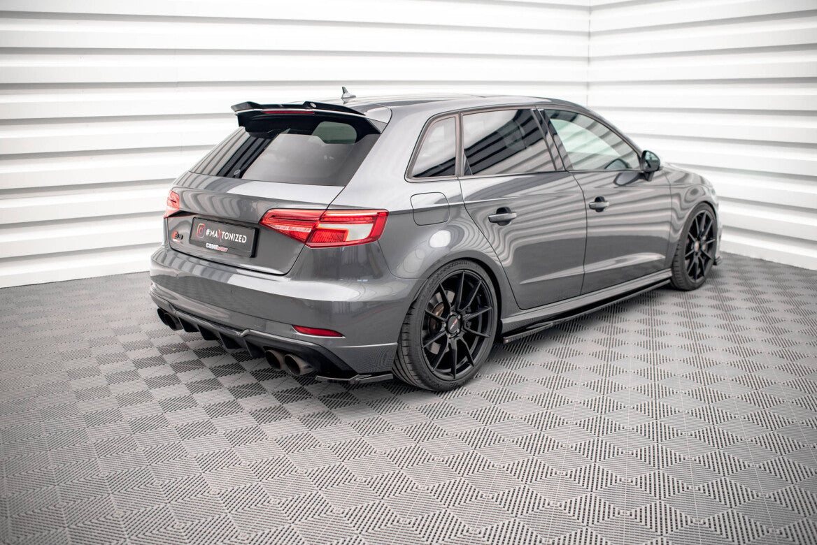 Heck Ansatz Flaps Diffusor für Audi S3 Sportback 8V Facelift   Maxton Design