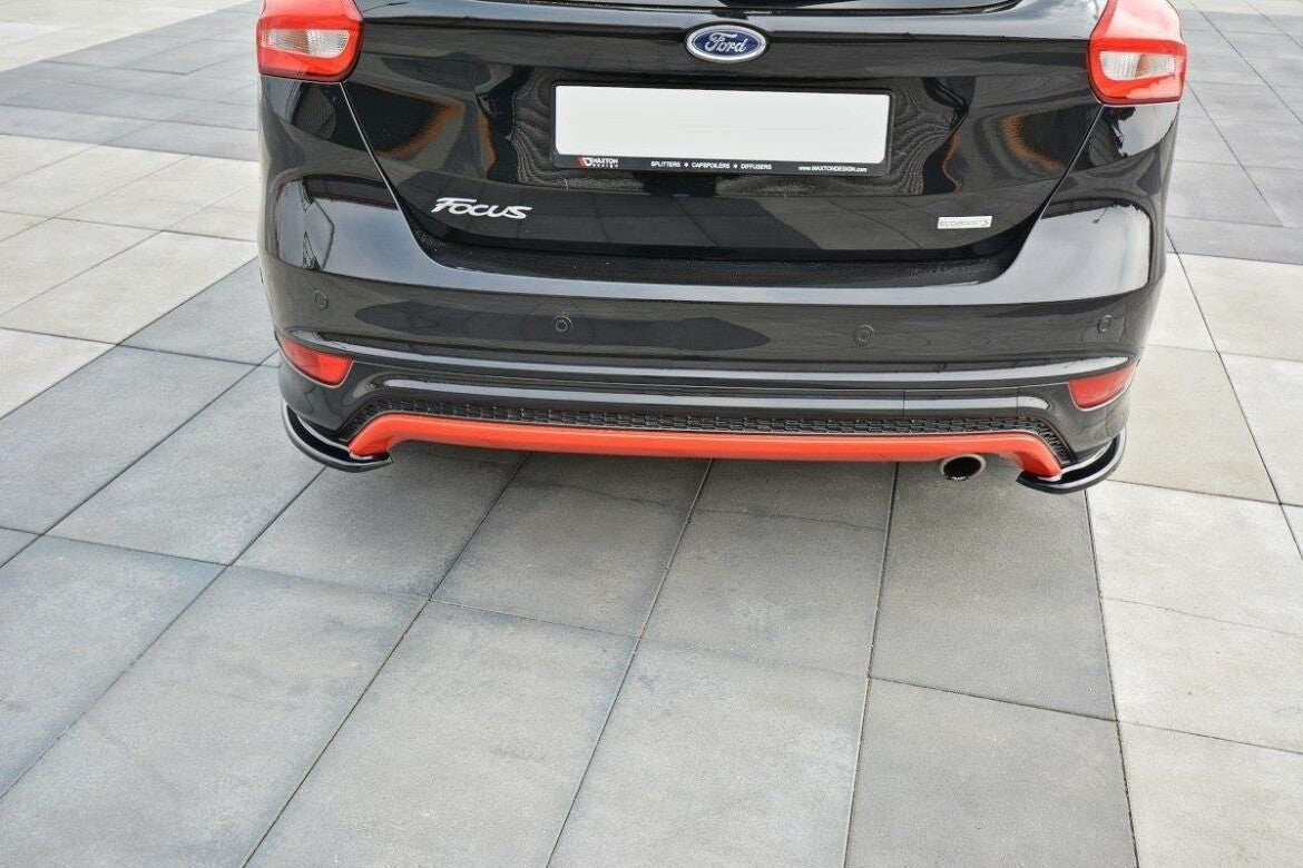 Heck Ansatz Flaps Diffusor für Ford Focus ST-Line Mk3 FL   Maxton Design