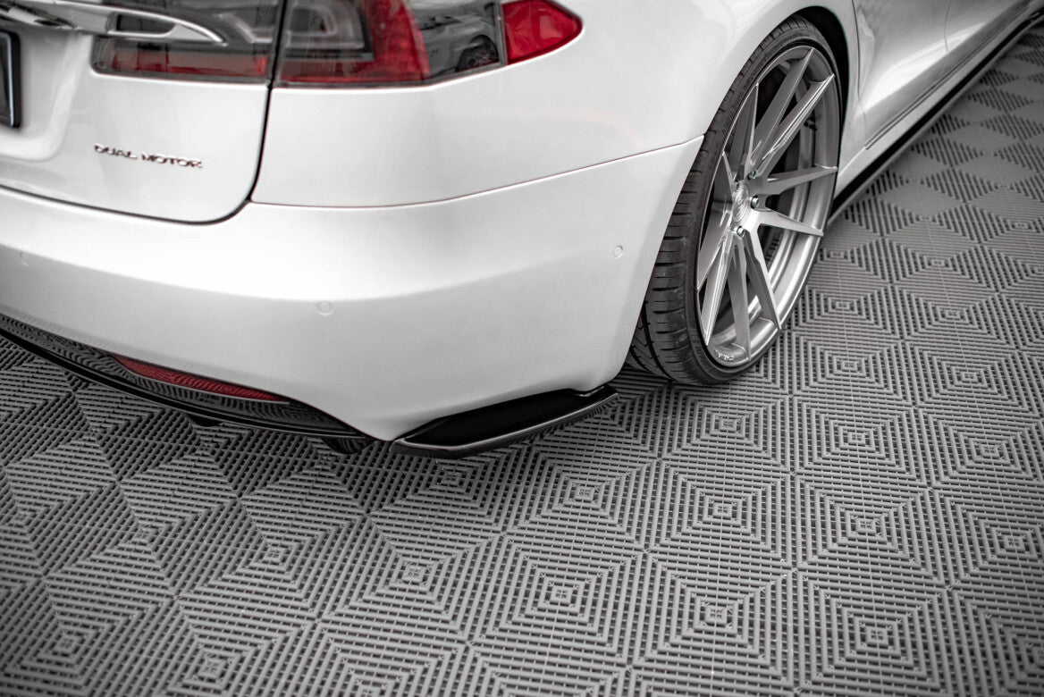 Heck Ansatz Flaps Diffusor für Tesla Model S FL   Maxton Design