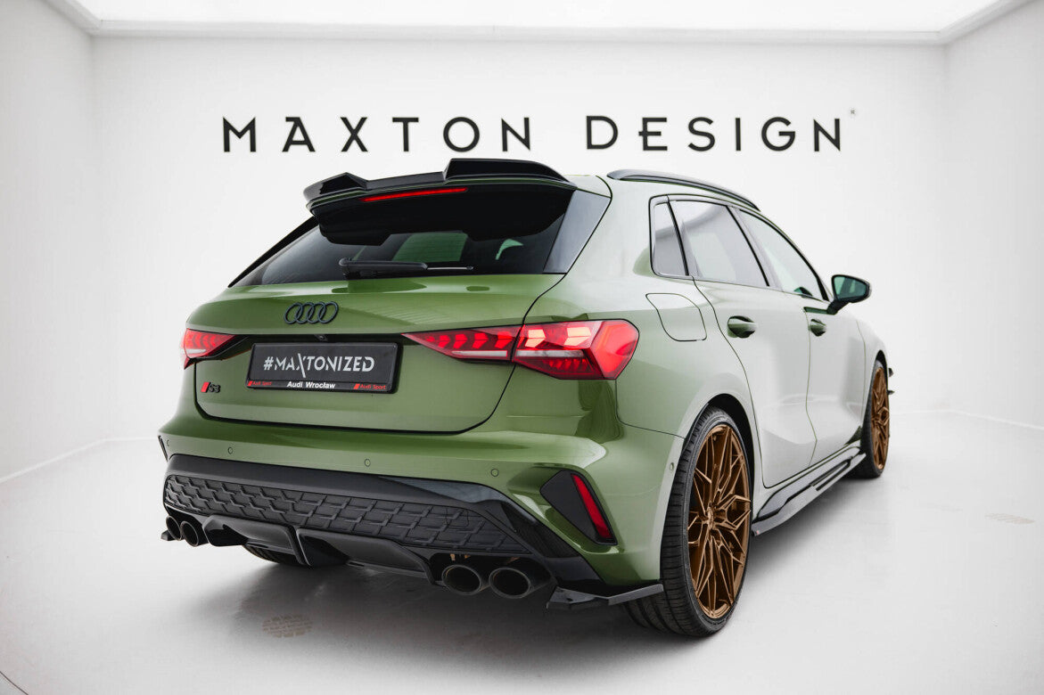 Heck Ansatz Flaps Diffusor V.1 für Audi S3 Sportback Facelift   Maxton Design