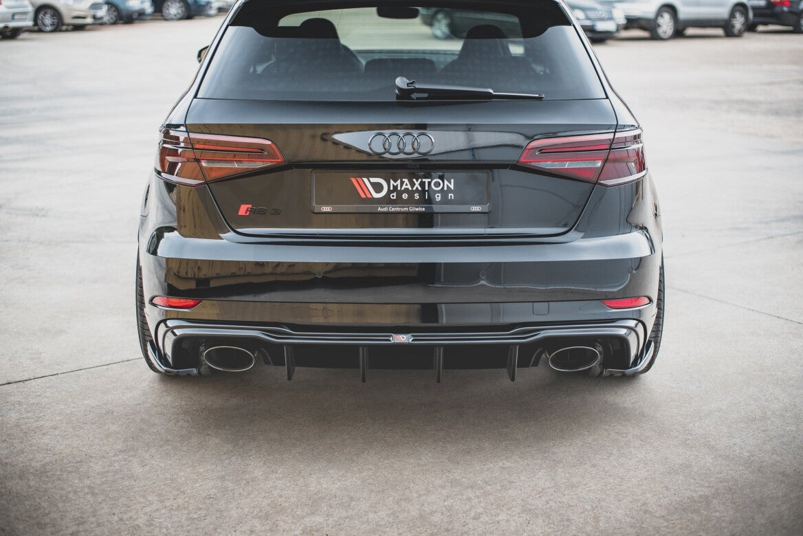 Heck Ansatz Flaps Diffusor V.2 für Audi RS3 8V Sportback Facelift   Maxton Design
