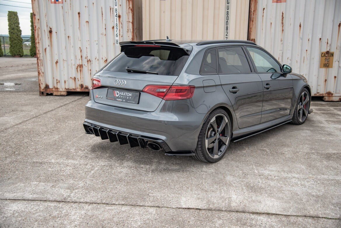Heck Ansatz Flaps Diffusor V.2 für Audi RS3 8V Sportback   Maxton Design
