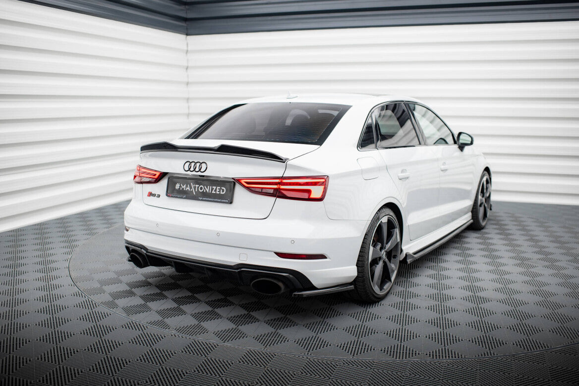 Heck Ansatz Flaps Diffusor V.2 für Audi RS3 Limousine 8V Facelift   Maxton Design
