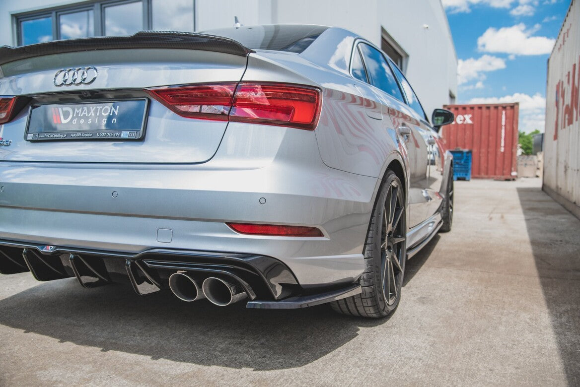 Heck Ansatz Flaps Diffusor V.2 für Audi S3 Limousine 8V Facelift   Maxton Design