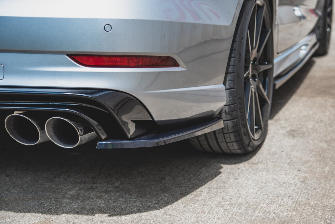 Heck Ansatz Flaps Diffusor V.2 für Audi S3 Limousine 8V Facelift   Maxton Design