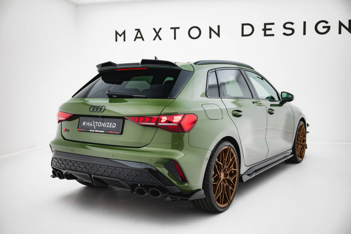 Heck Ansatz Flaps Diffusor V.2 für Audi S3 Sportback Facelift   Maxton Design