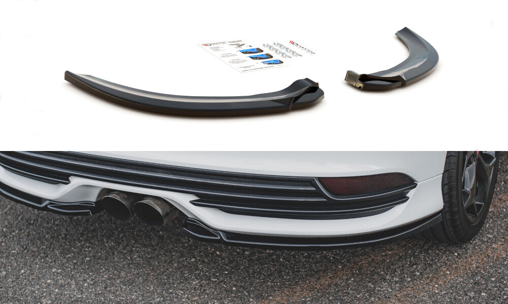 Heck Ansatz Flaps Diffusor V.2 für Ford Focus ST Mk3 Facelift   Maxton Design