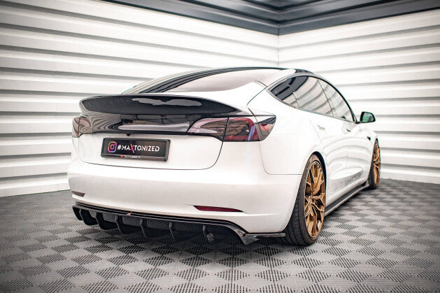 Heck Ansatz Diffusor V.2 für Tesla Model 3   Maxton Design