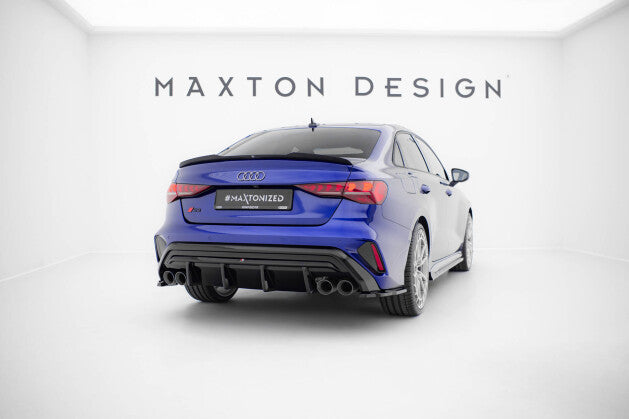 Heck Ansatz Flaps Diffusor V.3 für Audi S3 Limousine 8Y Facelift   Maxton Design