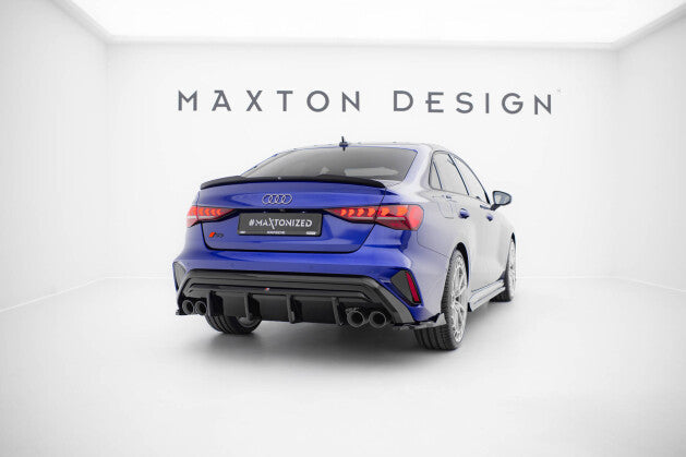Heck Ansatz Flaps Diffusor V.4 für Audi S3 Limousine 8Y Facelift   Maxton Design