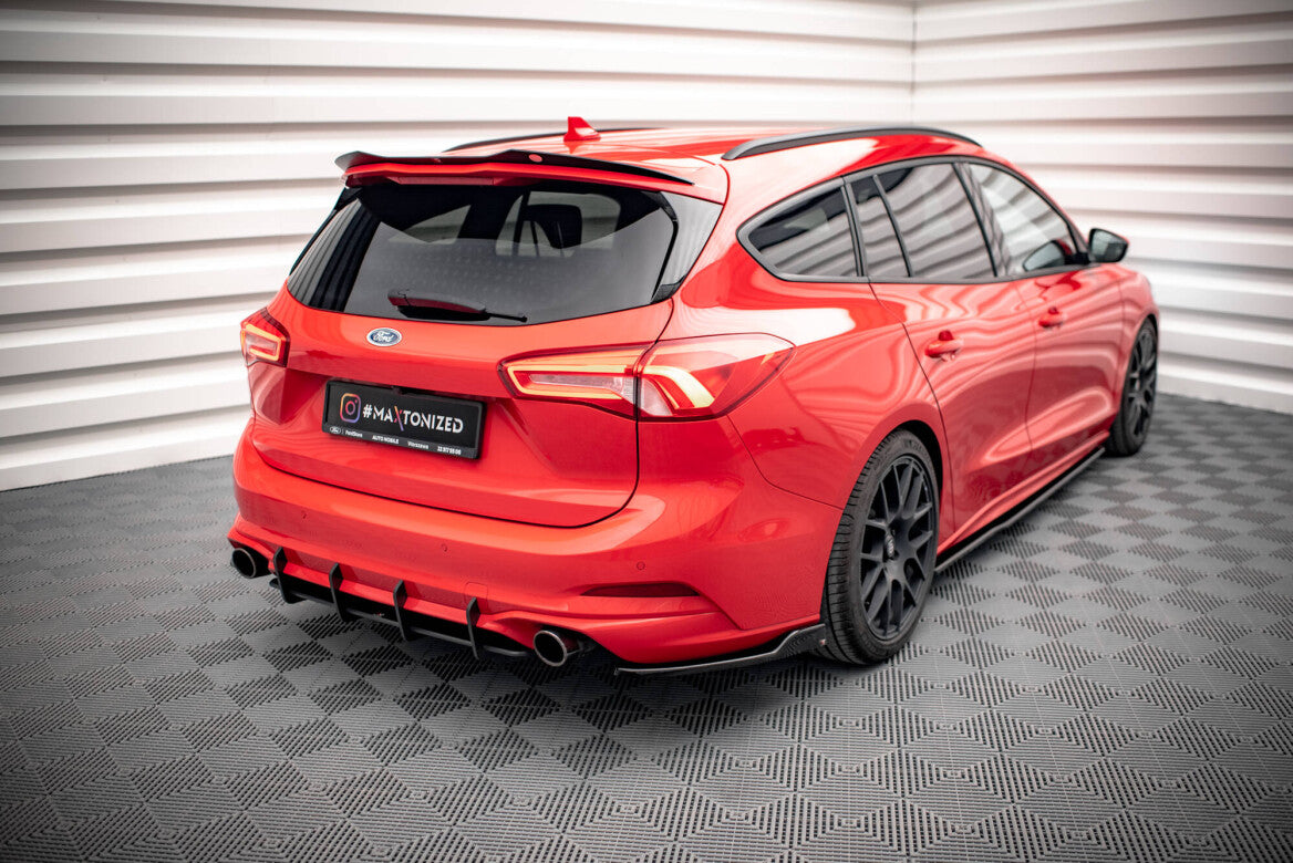 Heck Ansatz Flaps Diffusor V.6 für Ford Focus Kombi ST-Line Mk4   Maxton Design