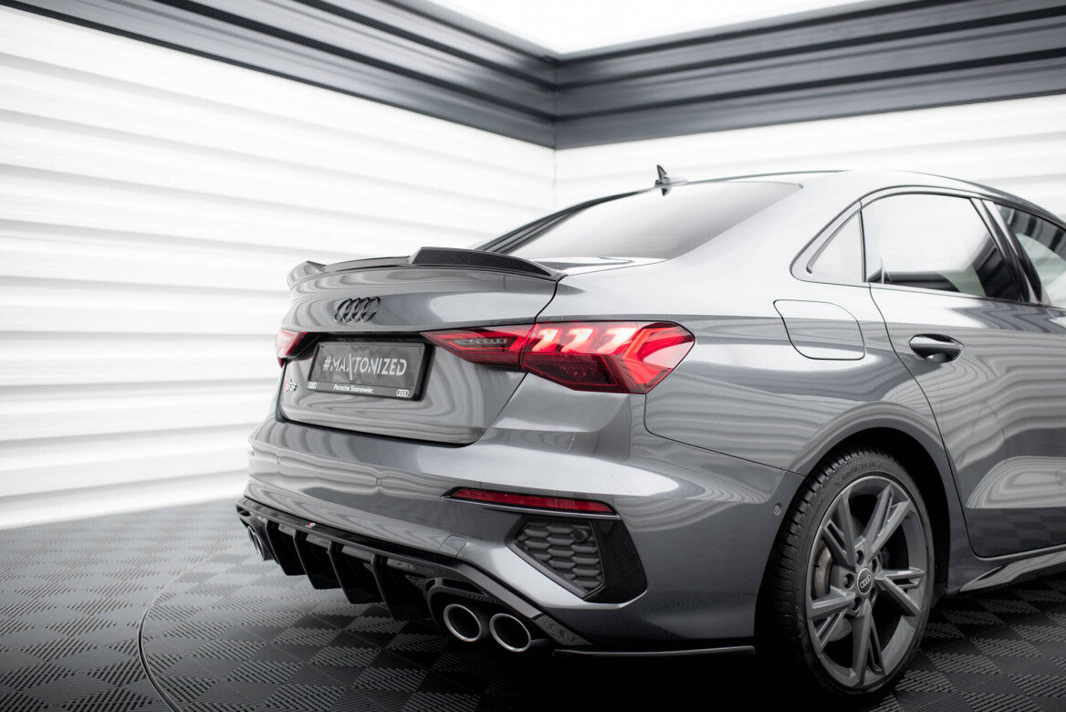 Heck Spoiler Aufsatz Abrisskante 3D für Audi A3 / A3 S-Line / S3 / RS3 Limousine 8Y   Maxton Design
