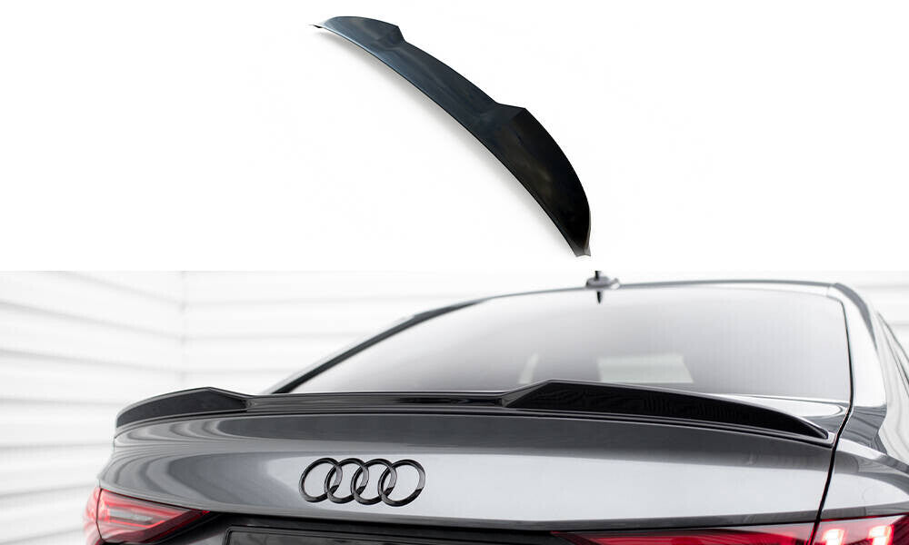 Heck Spoiler Aufsatz Abrisskante 3D für Audi A3 / A3 S-Line / S3 / RS3 Limousine 8Y   Maxton Design