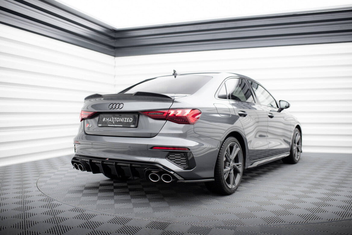 Heck Spoiler Aufsatz Abrisskante 3D für Audi A3 / A3 S-Line / S3 / RS3 Limousine 8Y   Maxton Design