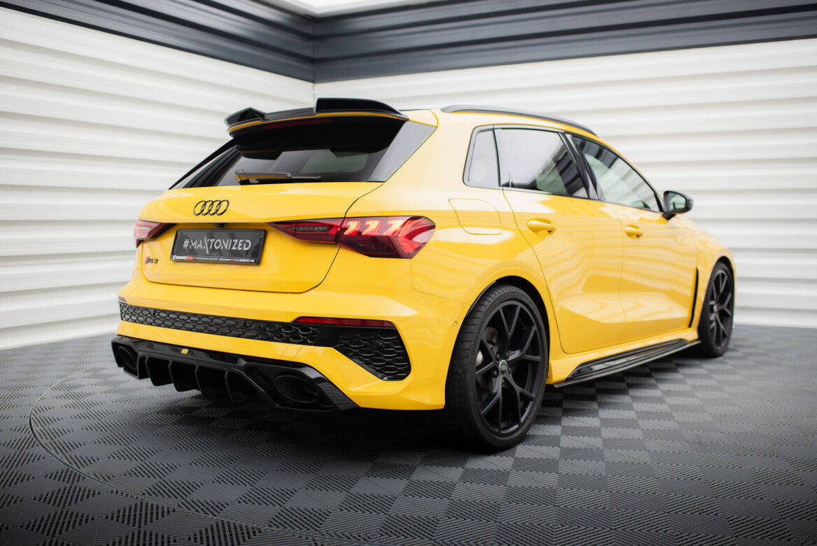 Heck Spoiler Aufsatz Abrisskante 3D für Audi RS3 / S3 / A3 S-Line Sportback 8Y   Maxton Design