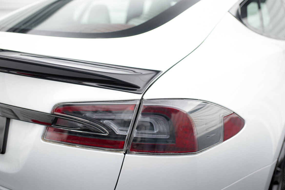 Heck Spoiler Aufsatz Abrisskante 3D für Tesla Model S Plaid Mk1 FL   Maxton Design