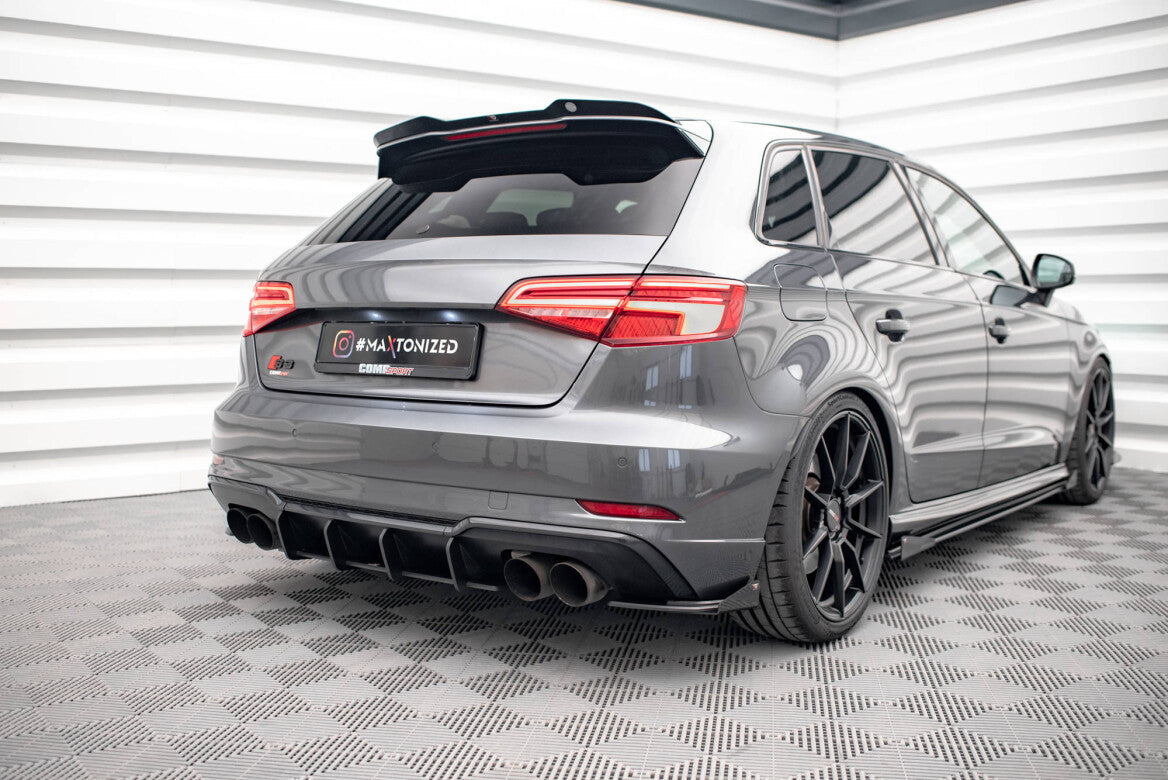 Heck Spoiler Aufsatz Abrisskante für Audi S3 Sportback 8V Facelift   Maxton Design