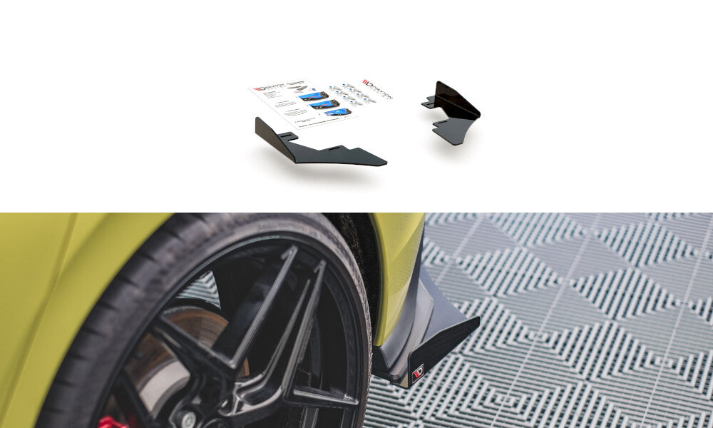Heck Stoßstangen Flaps / Wings für VW Golf 8 GTI Clubsport   Maxton Design