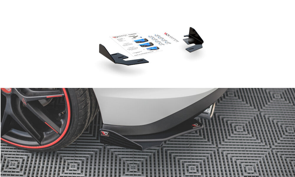 Heck Stoßstangen Flaps / Wings für VW Golf 8 GTI   Maxton Design