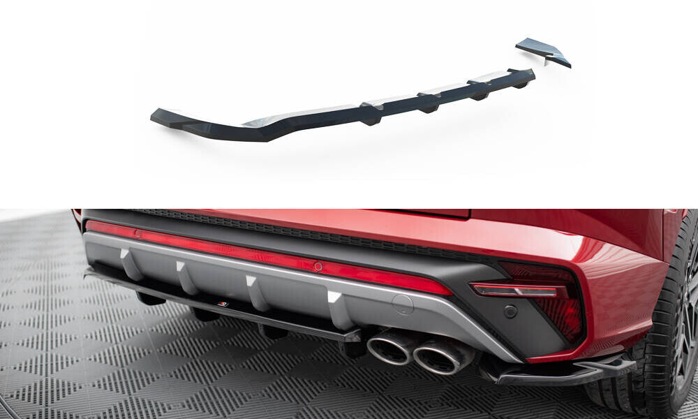 Mittlerer Cup Diffusor Heck Ansatz DTM Look für Hyundai Tucson N-Line   Maxton Design