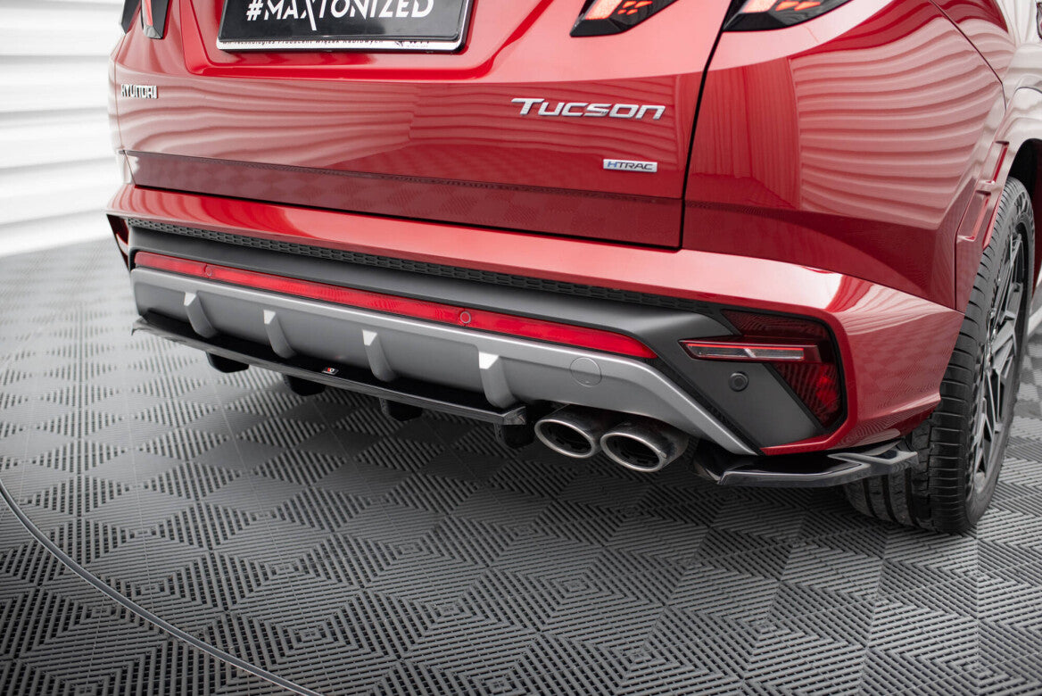 Mittlerer Cup Diffusor Heck Ansatz DTM Look für Hyundai Tucson N-Line   Maxton Design