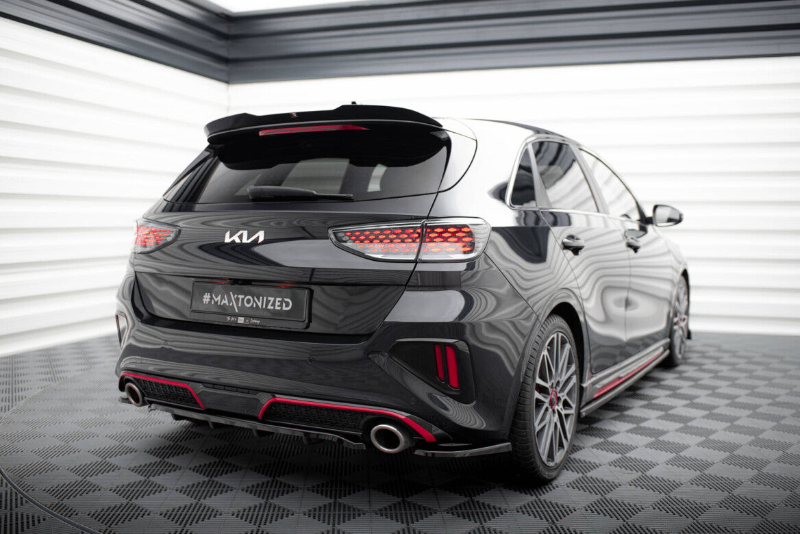 Mittlerer Cup Diffusor Heck Ansatz DTM Look für Kia Ceed GT Facelift   Maxton Design