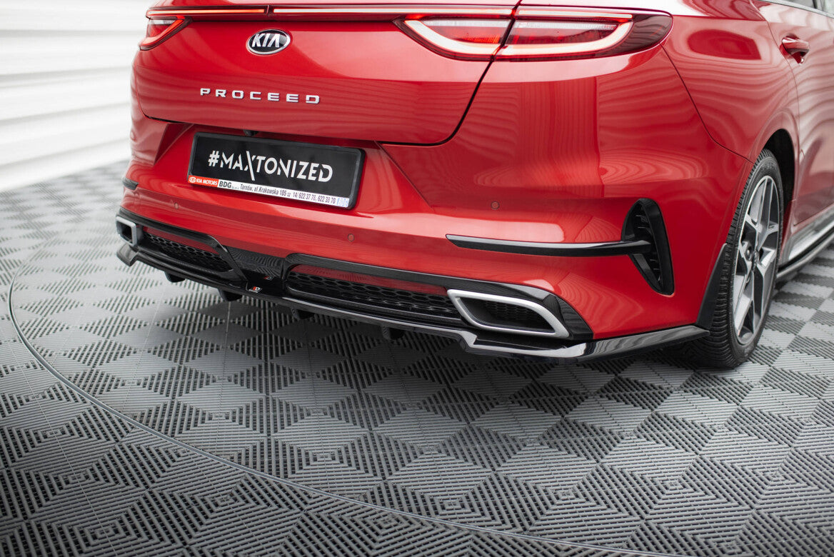 Mittlerer Cup Diffusor Heck Ansatz DTM Look für Kia ProCeed GT-Line Mk1   Maxton Design