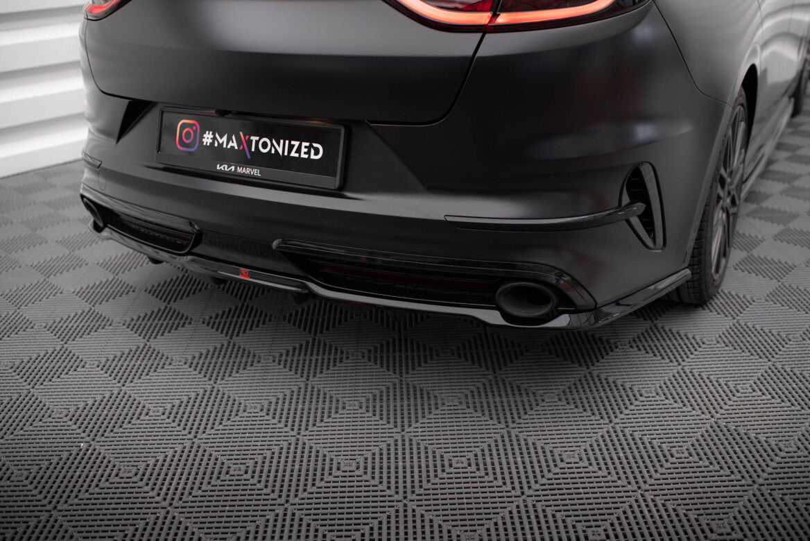 Mittlerer Cup Diffusor Heck Ansatz DTM Look für Kia Proceed GT Facelift   Maxton Design