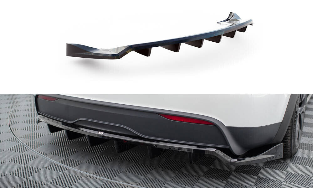 Mittlerer Cup Diffusor Heck Ansatz DTM Look für Tesla Model X Mk1 FL   Maxton Design